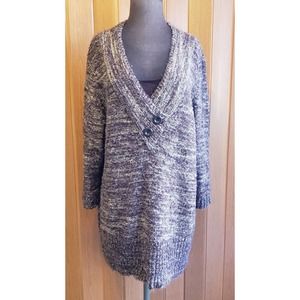 Dressbarn size 18/20 purple & silver crochet sweater